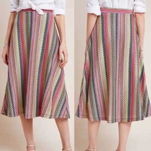 NWT ANTHROPOLOGIE Arely Knit Pink Midi Skirt XL